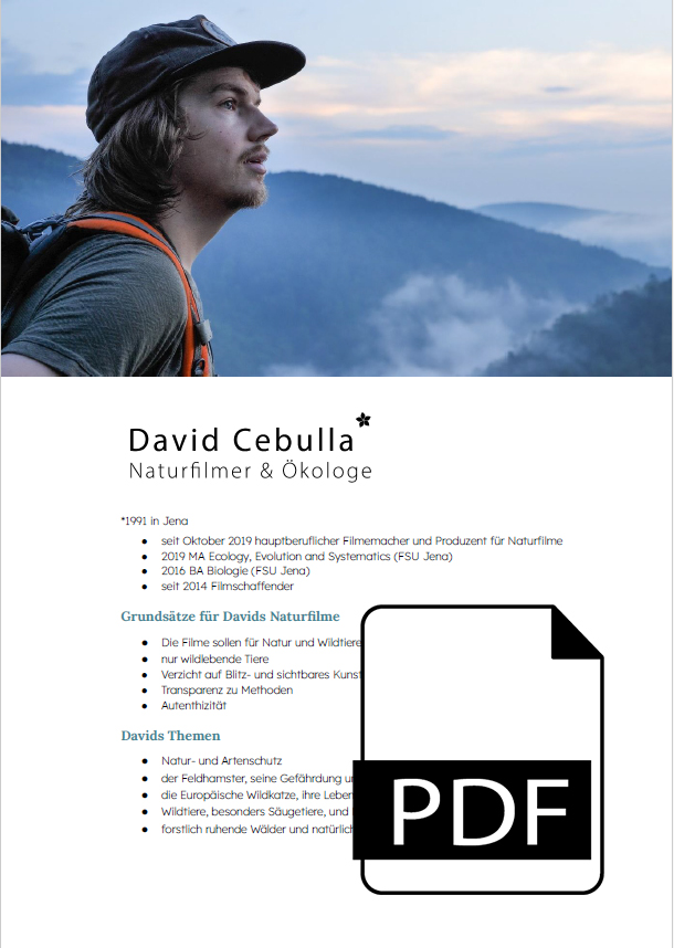 Factsheet Naturfilmer David Cebulla Presse